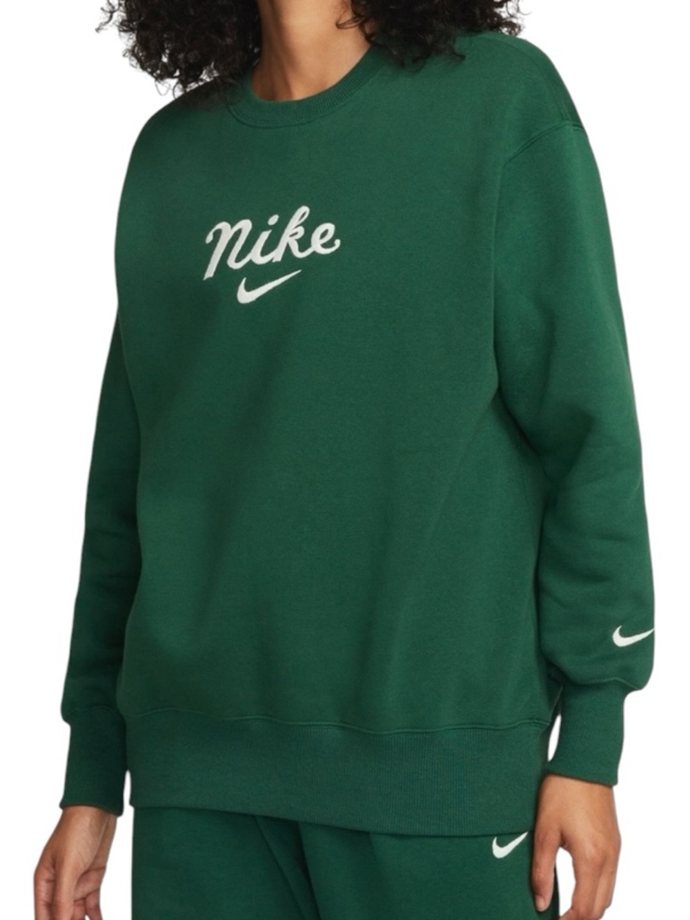 Nike Oversized Varsity Crewneck Pullover Sweatshirt